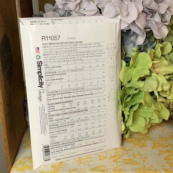 Simplicity size 4T shirt and dress pattern - Picture 3 of 4